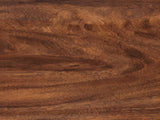 Close-up of the Chioggia 64-Inch Smokey Walnut 6-Drawer Dresser: the swirling smokey walnut and suar figure