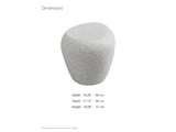 Cilento Speckled Grey Fiberglass Pebble Side Table dimensions: 19.29 in wide, 17.72 in deep, 20.08 in high