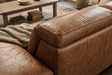 Valencia Clara Distressed Leather Recliner Sectional Sofa
