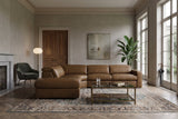 Valencia Clara Distressed Leather Recliner Sectional Sofa