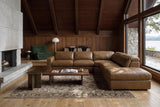 Valencia Clara Distressed Leather Recliner Sectional Sofa