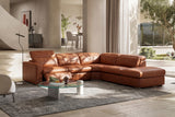 Valencia Clara Distressed Leather Recliner Sectional Sofa