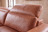 Valencia Clara Distressed Leather Recliner Sectional Sofa