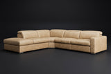 Valencia Clara Distressed Leather Recliner Sectional Sofa
