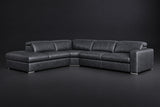 Valencia Clara Distressed Leather Recliner Sectional Sofa