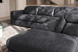 Valencia Clara Distressed Leather Recliner Sectional Sofa