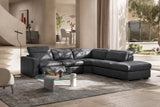 Valencia Clara Distressed Leather Recliner Sectional Sofa