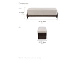 Como Wood Cradle Bench dimensions: 55.13 in wide, 16.75 in deep, 18 in high