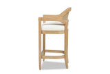 Conflenti 26-Inch Cane-Back Oak Counter Stool, Ivory Boucle, side view