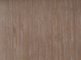 Close-up of the Cotronei 84-Inch Oval Cocoa Wood Veneer Pedestal Dining Table: the cerused cocoa wood veneer grain
