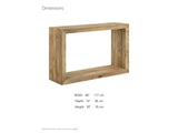 Crispiano Mango Wood Open Frame Console Table dimensions: 46.0 in wide, 14.0 in deep, 30.0 in high