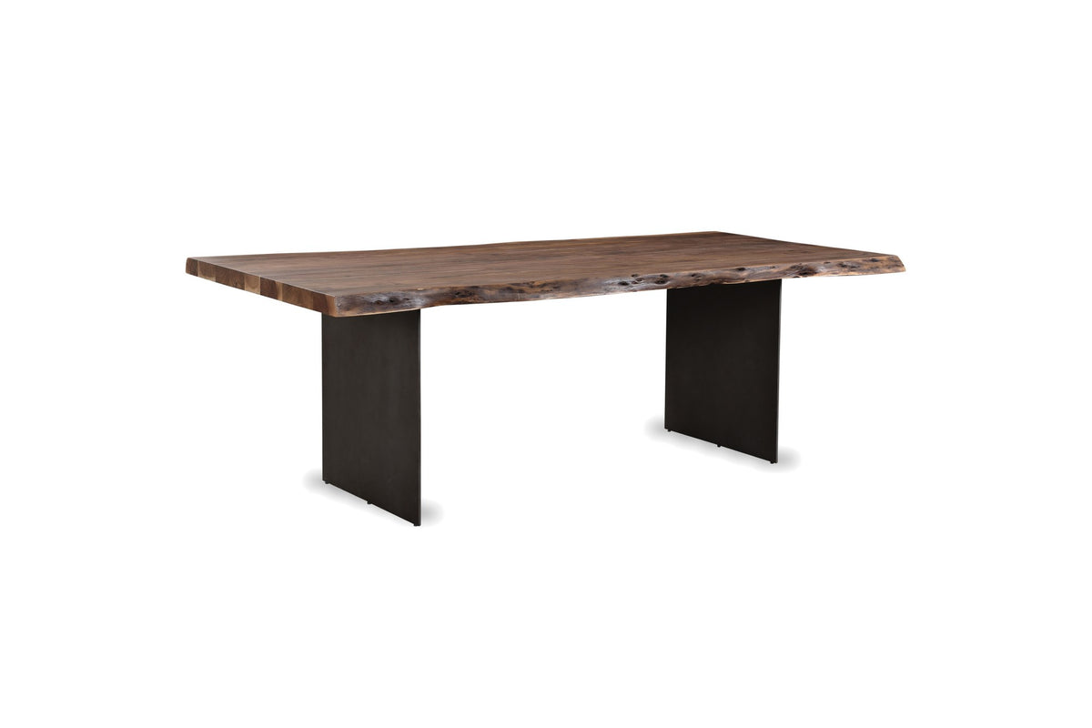 Cropalati 94-Inch Live-Edge Solid Acacia Dining Table on a white background