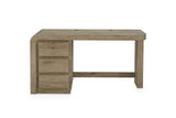 Curinga 58-Inch 3-Drawer Knotty Oak Veneer Waterfall Executive Desk, front view