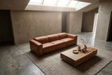 Emery Distressed Italian Aniline Leather Dual Recliner Sofa