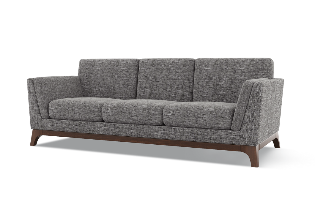 Valencia Sintra Fabric Three Seats Sofa, Grey