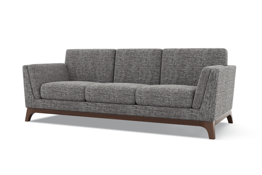 Valencia Sintra Fabric Three Seats Sofa, Grey