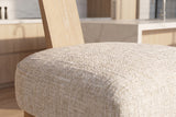 Close-up of the Dipignano 27-Inch T-Back Chenille and Wood Counter Stool (Set of 2): fabric