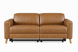 Elodie Distressed Italian Aniline Leather Dual Recliner Sofa