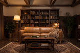 Elodie Distressed Italian Aniline Leather Dual Recliner Sofa
