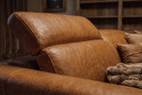 Elodie Distressed Italian Aniline Leather Dual Recliner Sofa