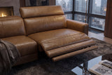 Elodie Distressed Italian Aniline Leather Dual Recliner Sofa