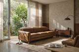 Elodie Distressed Italian Aniline Leather Dual Recliner Sofa