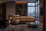 Elodie Distressed Italian Aniline Leather Dual Recliner Sofa