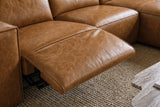 Emery Distressed Italian Aniline Leather Recliner Sectional Sofa