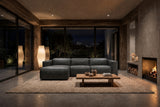Emery Distressed Italian Aniline Leather Recliner Sectional Sofa