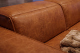 Emery Distressed Italian Aniline Leather Dual Recliner Sofa