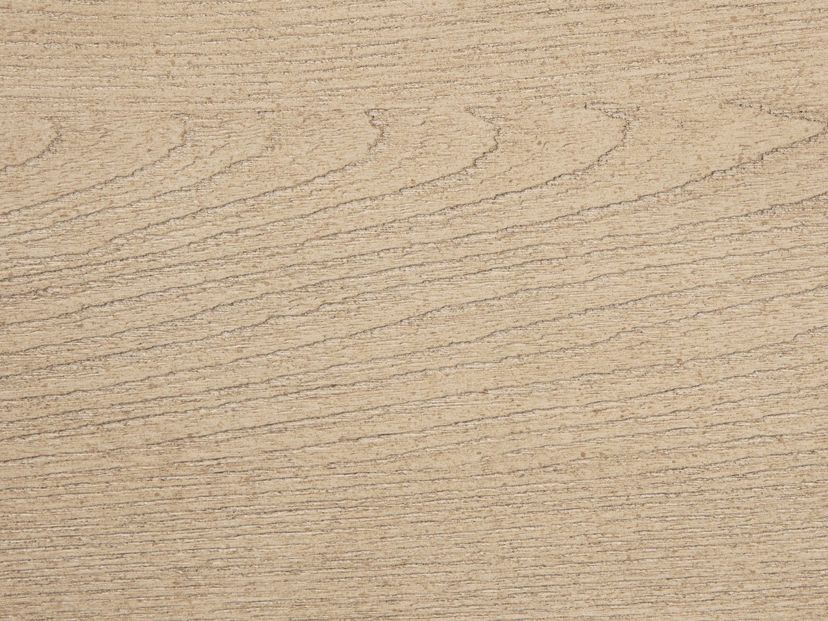 Close-up of the Este 66-Inch Light Elm 6-Drawer Dresser: light elm veneer grain