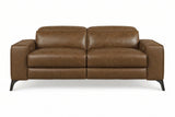 Esther Distressed Italian Aniline Leather Power Dual Recliner Sofa