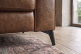 Esther Distressed Italian Aniline Leather Power Dual Recliner Sofa