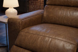 Esther Distressed Italian Aniline Leather Power Dual Recliner Sofa