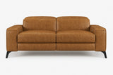 Esther Distressed Italian Aniline Leather Power Dual Recliner Sofa