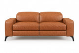 Esther Distressed Italian Aniline Leather Power Dual Recliner Sofa
