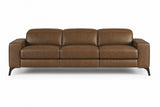 Esther Distressed Italian Aniline Leather Power Dual Recliner Sofa