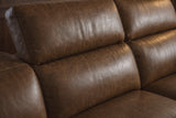 Esther Distressed Italian Aniline Leather Power Dual Recliner Sofa
