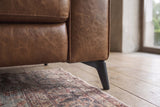 Esther Distressed Italian Aniline Leather Power Dual Recliner Sofa