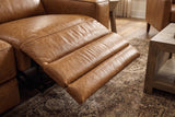 Esther Distressed Italian Aniline Leather Corner Recliner Sectional Sofa