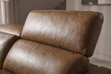 Esther Distressed Italian Aniline Leather Corner Recliner Sectional Sofa