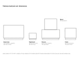 Fabriano Smokey Walnut Live-Edge-Style Bedroom Set: Dimensions
