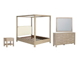 Fermo Weathered Mango Canopy Bedroom Set: What's included
