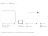 Fermo Weathered Mango Canopy Bedroom Set: Dimensions