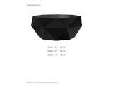 Follonica Faceted Acacia Coffee Table dimensions: 35.0 in wide, 35.0 in deep, 15.0 in high