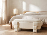 Gaeta Oval Storage Bench in a furnished room