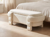 Gaeta Oval Storage Bench in a sunlit room