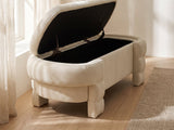 Gaeta Oval Storage Bench in a bright interior