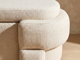 Close-up detail of the Gaeta storage bench