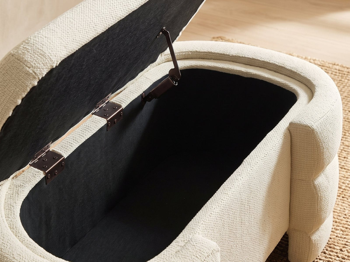 Close-up of the Gaeta storage bench material